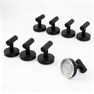 Imagem de HYLEBOR Ganchos de ventosa de chuveiro, pacote com 8 - ganchos de toalha removíveis e reutilizáveis sem perfuração para chuveiro interno; ganchos de vácuo seguros para vidro, azulejo, espelhos e