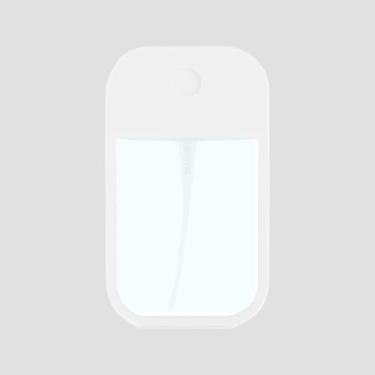 Imagem de 1 conjunto de frascos atomizadores portáteis recarregáveis de 45 ml, design compacto para viagem, para perfume, toner, desinfetante, loção em movimento, Branco