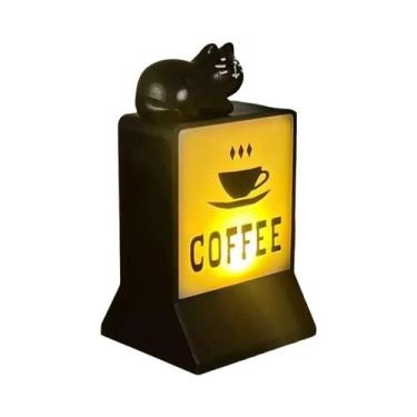 Imagem de Placa De Luz Retro Para Cafeteria, Ímã De Geladeira, Miniatura Magnéti