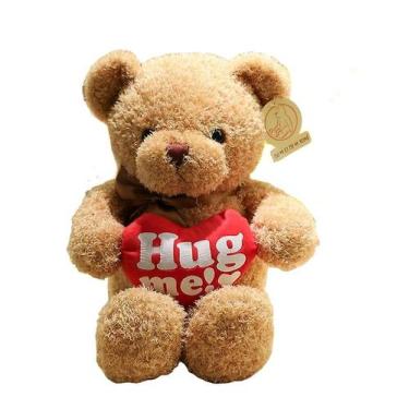 Imagem de Brinquedo de pelúcia de pelúcia Ursinho de pelúcia segurando um coraçã