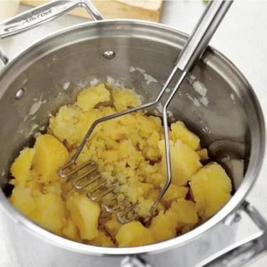 Imagem de Espremedor De Batatas Em Aço Inoxidável, Ferramenta De Cozinha Ondulad
