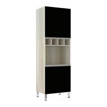 Imagem de Paneleiro 70Cm Nicho Microondas E 1 Nicho Lis Legno Crema C/