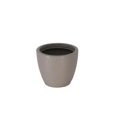 Imagem de Vaso com Prato Tramontina Asteca 24 Cm Polietileno Concreto
