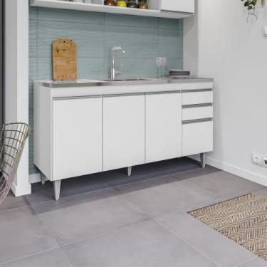 Imagem de Balcão Gabinete Para Pia 150cm 4 Portas Ayla - SSX Multicoisas - Mader