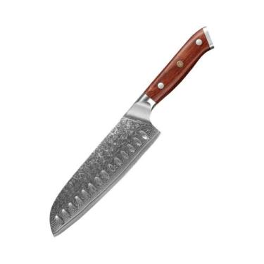 Imagem de Conjunto De Facas De Cozinha Em Aço Damasco VG10 Com Cabo De Madeira, 