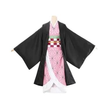 Imagem de Fantasia Infantil Demon Slayer: Traje De Cosplay Tanjiro, Nezuko E Shi
