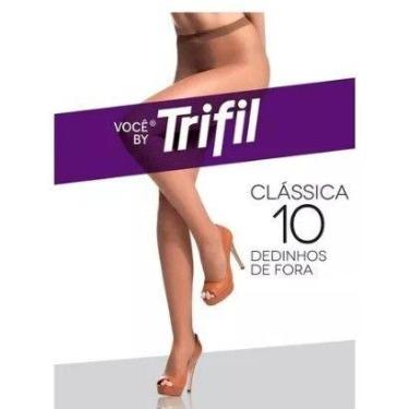 Imagem de Meia calça trifil dedinho de fora fio 10 verão ajuste perfeito 6356, N