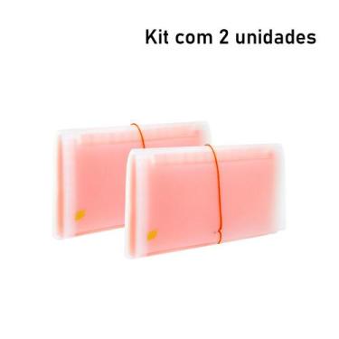 Imagem de Pasta Sanfonada 12 Divisoes Coloridas - Tamanho: Cheque - Kit com 2 un