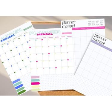 Imagem de Bloco Organização Planner Planejador Mensal A5 Permanente - 4811.papel