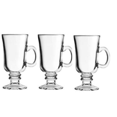 Imagem de Conjunto 3 Xícaras para Cappuccino- Ideal para Dolce Gusto - Vidro Tra