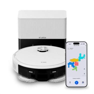 Imagem de Robô Aspirador Velds V50 Pro, Base Autolimpante Mop Duplo Giratório 10