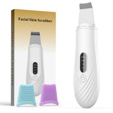 Imagem de Espátula Facial Skin Scrubber DABZAL Removedor de Cravos Branco