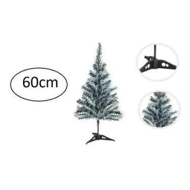 Imagem de Árvore Pinheiro De Natal 50 Galhos Verde Com Neve 60cm A0030 - Chibral