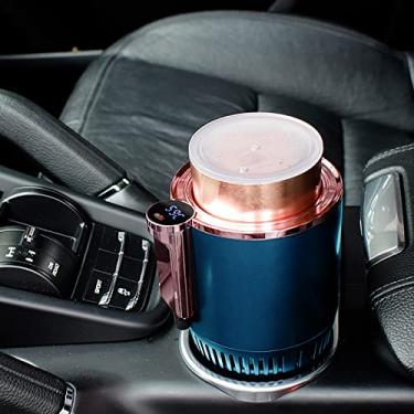 Imagem de Hlily 2-em-1 Smart Car Copo Quente e Frio Carro Escritório Aquecimento Copo Resfriador Aquecedor Refrigerador Copo Inteligente Refrigerante Bebidas Bebidas Latas Tumbler Mug Holder