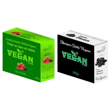 Imagem de Shampoo Sólido Carvão + Condicionador Solido Frutas Vermelhas Vegan Li