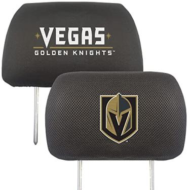 Imagem de FANMATS Capas para encosto de cabeça automotivo NHL Vegas Golden Knights, cores de equipe, tamanho único
