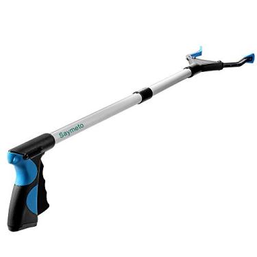 Imagem de Ferramenta Grabber Reacher, pegador superior dobrável de 81 cm, ferramenta de alcance para vara de coleta de lixo, coletor de areia, extensão de braço (BLUE1)
