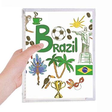 Imagem de Caderno de papelaria com a bandeira nacional do amor do Brasil