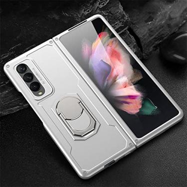 Imagem de Capa protetora contra queda de metal para Samsung Galaxy Z Fold3 5G W22 W20 Fold2 Fold 3 2 capa protetora dobrável para celular, prata, para Galaxy Z Fold2