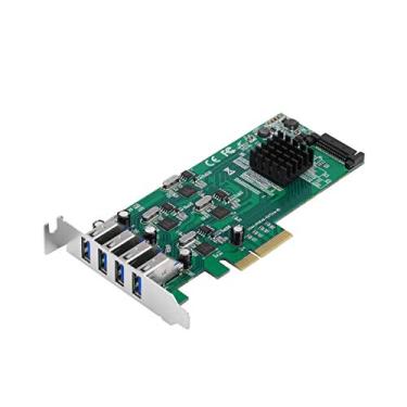 Imagem de SIIG Placa PCIe USB 3.0 de 4 portas com 4 canais dedicados de 5 Gbps (USB 3.2 Gen 1) - Quad Core 20Gbps - UASP - Potência SATA (JU-P40811-S1