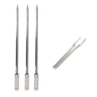 Imagem de Kit Inox Espeto Espada 40cm E Pegador De Carnes, Churrasco