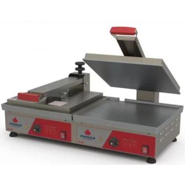Imagem de Chapa Sanduicheira Grill Elétrico Duplo Alumínio PRA-45E 127V - Progás