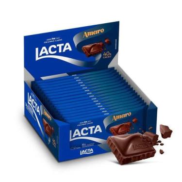 Imagem de Chocolate Lacta Amaro 80G Embalagem Com 17 Unidades