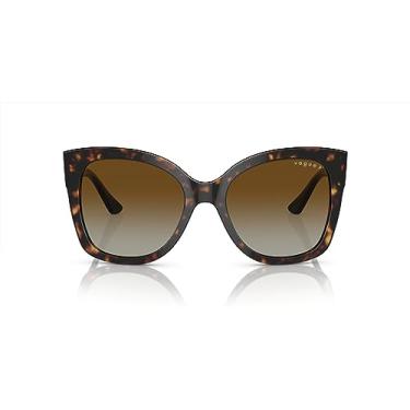 Imagem de Óculos de Sol Vogue Eyewear Polarizado 0VO5338S W656T5 Tam 54 / Havana Marrom - Lentes Marrom Gradiente