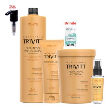 Imagem de Trivitt Shampoo+condicionador+hidratação+reparador De Pontas