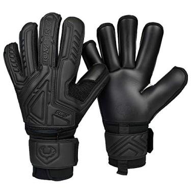 Imagem de Renegade GK Luvas de goleiro Fury Nightfall com defesa de dedos Pro-Tek | Punho Giga de 4 mm e Duratek de 4 mm | Luvas de goleiro pretas (tamanho 9, jovem-adulto, corte de rolo, nível 4)
