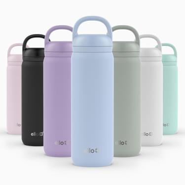 Imagem de Ello Garrafa de água Cooper Twist de aço inoxidável de 640 ml com tampa de chug | Parede dupla à prova de vazamento e isolada a vácuo | Serve para porta-copos de carro | Alça de transporte embutida |