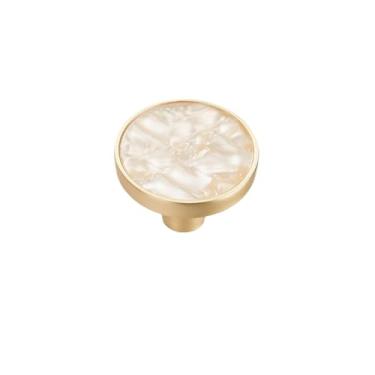 Imagem de Puxadores de gaveta para móveis de armário Puxadores de cozinha para maçaneta de porta Gaveta de móveis O botão de cozinha decora o gancho de suspensão de parede, M, Shell branco