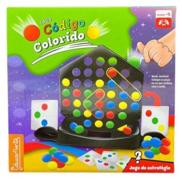 Imagem de Jogo Código Colorido – Pensamento Estratégico, Planejamento e Lógica | Brinquedo Educativo Infantil com Tabuleiro Vertical
