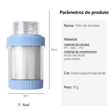 Imagem de Universal Splashproof Faucet Filter Cartuchos multicamadas purificam a