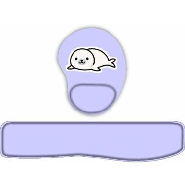 Imagem de Kit Mouse Pad + Apoio de teclado Foca - JDM