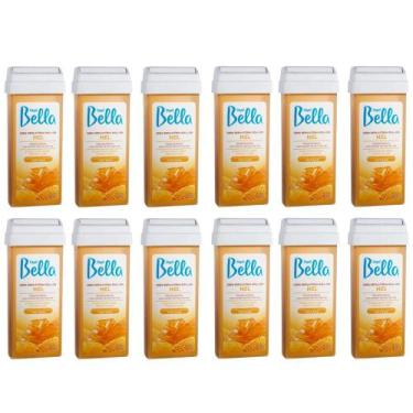 Imagem de Kit 12 Unidades Refil Cera Quente Depilatória Roll-On Mel Depil Bella 