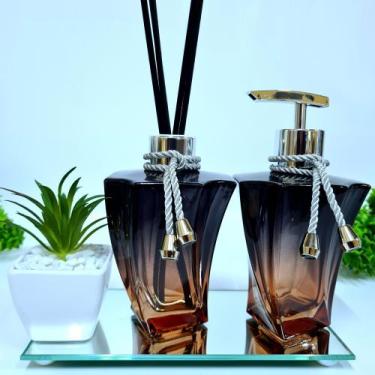 Imagem de Kit Lavabo, Difusor, Saboneteira E Bandeja, Elegance 220 Ml - R&A, Ele