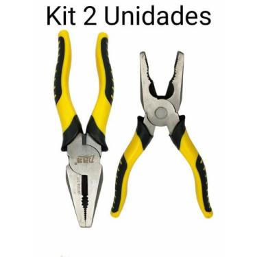 Imagem de Alicate Universal Profissional 8 Polegada Em Aço Ferramenta Kit 2 - Ki