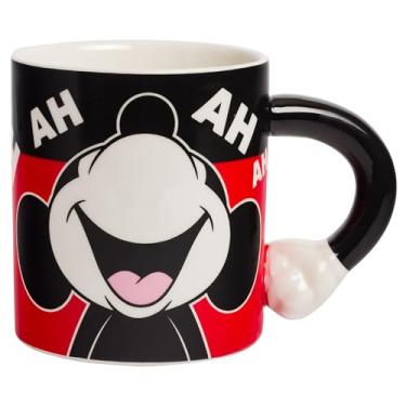 Imagem de Silver Buffalo Disney Caneca de cerâmica com estampa de rosto do Mickey Mouse, vermelha