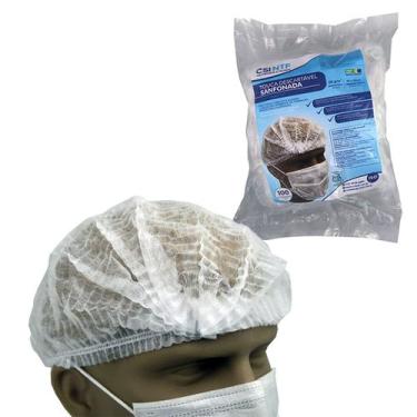 Imagem de Touca Sanfonada Descartável - 1 Pacote com 100 Un - CSI NTF - Notecido