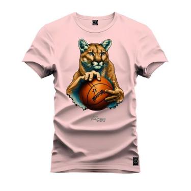 Imagem de Camiseta Premium T-Shirt Algodão Estampada Unissex Onça Basquete - Nex