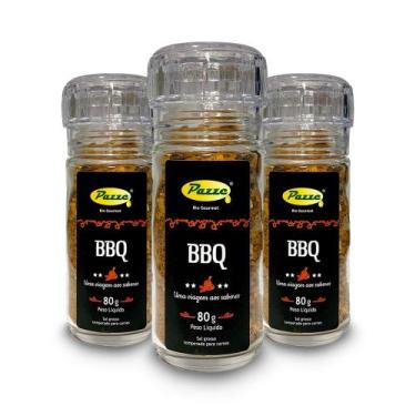 Imagem de Kit 3 BBQ - Tempero para carnes Moedor Pazze 80g