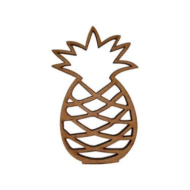 Imagem de Aplique Decorativo Abacaxi 5x3 Kit 10un Mdf Madeira Laser - ATACADÃO D
