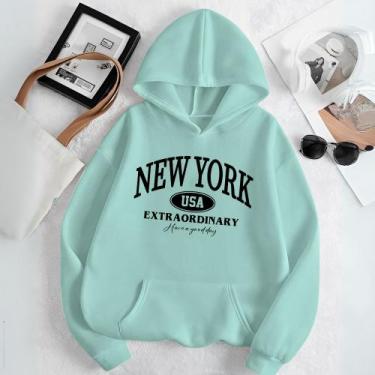 Imagem de Moletom Unissex Blusa de Frio Estamp New York Usa Extraordinary Confor
