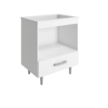 Imagem de Balcão de Cozinha Alecrim 1 Gaveta para Cooktop 4 Bocas Poliman Móveis