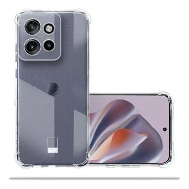 Imagem de Capa Capinha Anti Impacto Transparente e Película 3D Para Motorola Edg