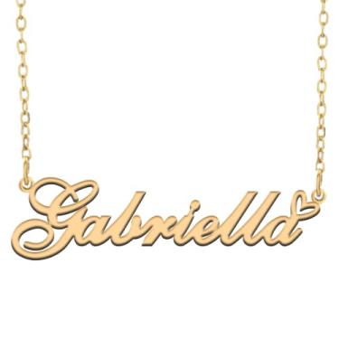 Imagem de A168A Colar com nome personalizado personalizado banhado nome colar para mãe filha amizade mulheres dia dos namorados Natal aniversário ano novo, Metal, Sem Pedra Preciosa Não aplicável