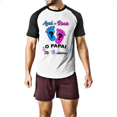 Imagem de Camiseta Raglan Cha Revelacao Papai te adora - Alearts, M
