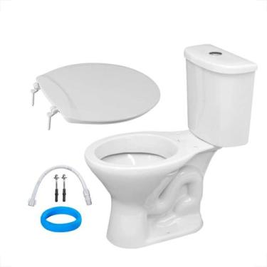 Imagem de Bacia sanitaria onix diva dual com caixa acoplada branca + acessorios 