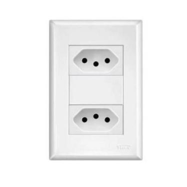 Imagem de Conjunto Tomada Dupla 10A Com Placa - FAME Evidence